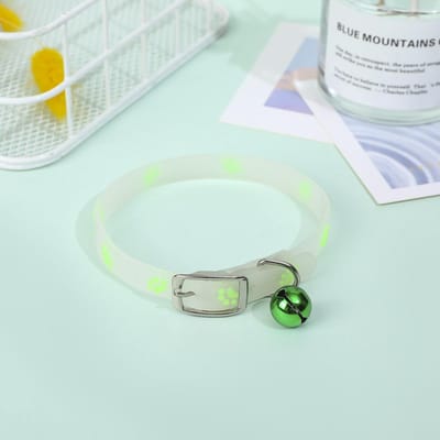 Lichtgevende Kattenketting Gloeiende Kleine Hond Kattenhalsband Anti-Verlies Fluorescerende Siliconen Kattenbel Halsband Nekring Huisdier Kat Accessoires
