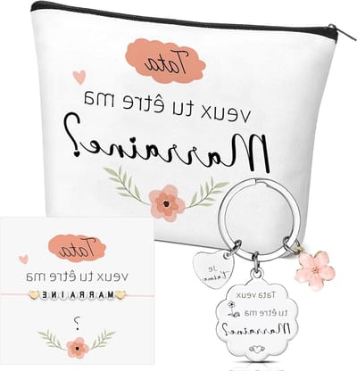 Cadeauset met Sleutelhanger, Cosmetica Tas, Armband en Wenskaart voor Feestdagen en Verjaardagen, Perfect voor Doop en Communie