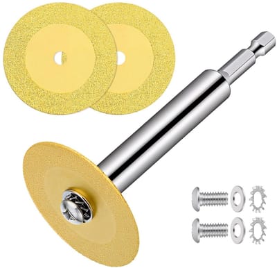 2 STKS Diamant Snijwielen voor Boor met 1/4" Hex Shank, Geschikt voor Keramiek, Glas en PVC Pijpen, Ideaal voor Precisie Snijden en Hobbyprojecten