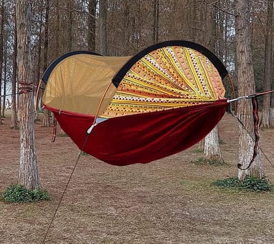 Hangmat Tent - Drie-in-één Riem - Outdoor Avontuur - Ingebouwd Muskietennet - 270x140 cm - Zwart