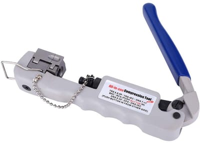 Dailygoody - Coaxiale Krimptang - Ergonomisch Ontwerp - Duurzaam en Betrouwbaar - Voor F/BNC Connectors - Professioneel Gereedschap - Geschikt voor Te...