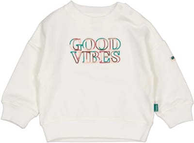 B.E.S.S. baby meisjes Sweater Good Vibes Off White maat 68