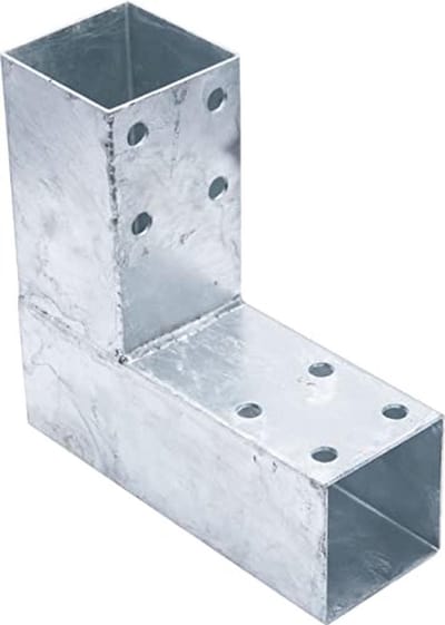 Paalhoek 200 x 185 mm 70° - Chroomkleurig - Thermisch Verzinkt - Connector voor Hout en Balken