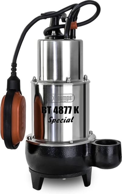 EL GRINDER 22 Vuilwaterpomp / Dompelpomp - 22000l/u - 900W - Opvoerhoogte 10 m - Met Vlotter - RVS - Grinder
