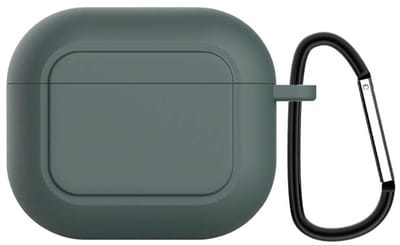 Case cover - Apple Airpods 3 - groen siliconen - met musketon