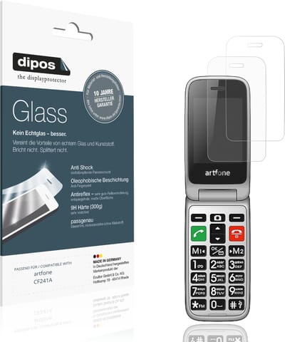 dipos – 2x Matte Pantserfolie geschikt voor artfone CF241A | 9H Screenprotector