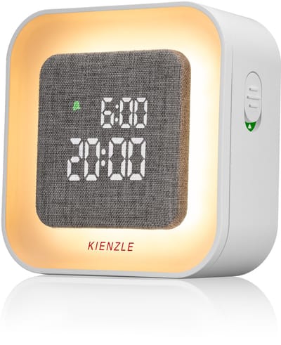 Kienzle Wekker - Lichtwekker - Vierkant - 10 cm - Wit