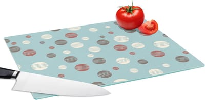 Glazen Snijplank - 39x28 - Stippen - Patronen - Pastel - Snijplanken Glas