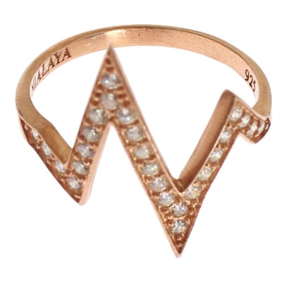 Nialaya Roze Goud 925 Zilver Vrouwen Duidelijke Ring