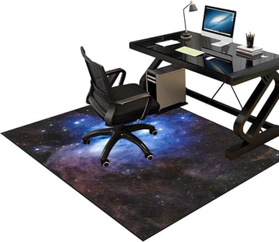 Vloerbeschermer Bureau - Stoelmat Onderlegger - Vloer Beschermen - Antislip TPR Onderkant - 120 x 140 cm - Zwart