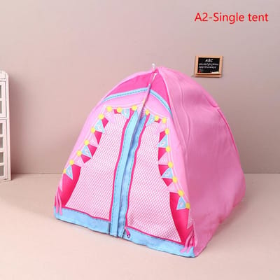 Schattige 1/12 Poppenhuis Gesimuleerde Tent Kampeeruitrusting Buiten Picknick Decoratie en Micro Scene Accessoires voor Doe-het-zelf Speelgoed pink