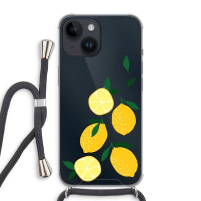 Case Company® - Hoesje met koord geschikt voor iPhone 14 hoesje met Koord - You're my lemon - Telefoonhoesje met Zwart Koord - Bescherming aan alle Kanten en Over de Schermrand