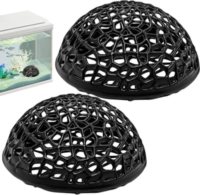 SnelShoppen - 2 stuks Zwarte Garnalen Caves voor Aquarium - Decoratie en Schuilplaatsen - Nano Aquarium Accessoires voor Betta's en Loaches - Duurzaam