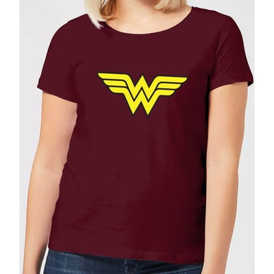 Justice League Wonder Woman Logo Women's T-Shirt - Burgundy - M