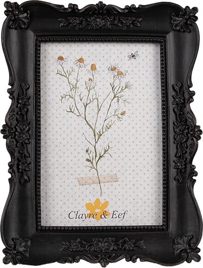 Clayre & Eef Fotolijst 10x15 cm Zwart Polyresin