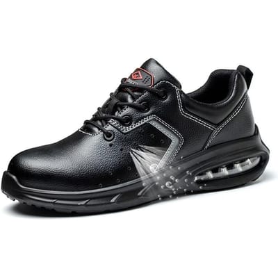 Luchtkussen Heren Veiligheidsschoenen Stalen Neus Sneakers Steekbestendig Anti-plet Heren Werk Veiligheidslaarzen Heren Werkschoenen 38 black