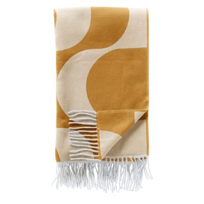Dutch Decor - SWIRL - plaid 140x180 cm - golvend motief - Chai Tea - geel, beige