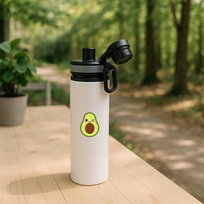 Hacebo® - Avocado's waterfles met draaidop grijs - Avocado - Fruit liefhebbers - Vrucht - gezond eten - fruit - water fles - 850ML