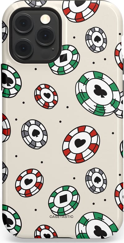 Casetastic Hoesje Geschikt voor Apple iPhone 12/12 Pro Magsafe - Stijlvolle Beschermende Duo-layer Case - Casino Chips Patroon