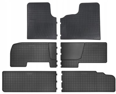 Frogum Rubberen Automat Set - Geschikt voor Nissan NV300 vanaf 2016 - Volledige set (1e, 2e en 3e rij) - 6-delig - Antislip - Geurloos - Zwart