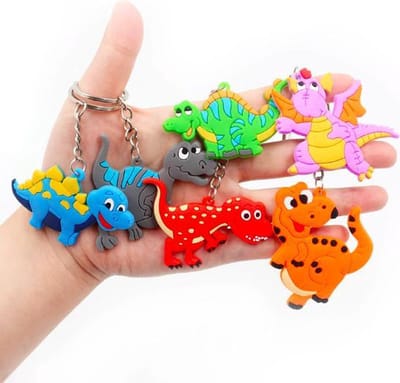 ProductGoods - 10x Dinosaurus Sleutelhanger - Fiets Decoratie - Sleutelhangers - Dino's