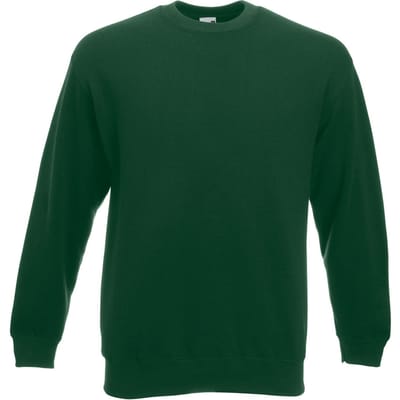 Fruit of the Loom Heren Klassiek 80/20 Ingezet Sweatshirt (Fles groen)