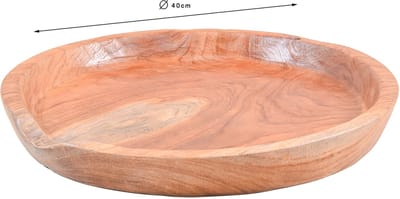 Houten schaal Morgon Teakhout dia 40 cm - Robuuste chique uitstraling - Handmade -- Tall Men Standing
