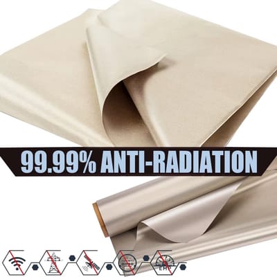 Faraday Stof Afscherming Doek Anti-Wifi/Rf Anti-Straling Geleidende Magnetische Koper - Nikkel Emf Doek Anti Signaal Gezondheid Straling Bescherming - 60 cm x 110 cm