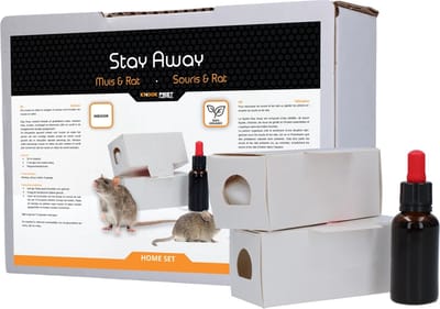 Knock Pest Control Stay Away Muis Home Set 30 ml - Ongediertewering - Natuurlijke muizenverjager - voor mens, dier en milieu