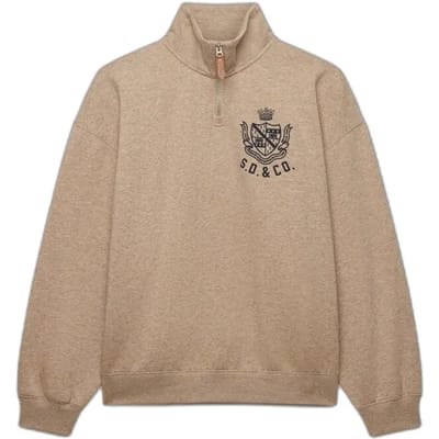 Dames sweatshirt met halve rits Superdry Country Club