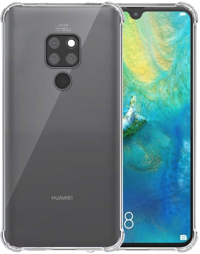 Smartphonica Telefoonhoesje Geschikt voor Huawei Mate 20 Transparant Schokbestendig - Shockproof TPU SIliconen Backcover Case met Stootrand Doorzichtig