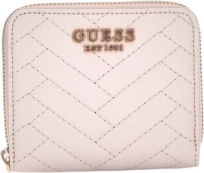GUESS Portemonnee Anning SLG Small Zip Around Wallet Stone Lichtgrijs