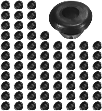 70-Pack Rubber Grommets voor Kabelreling, 8mm Boorgat, 5mm ID Oogring, Ideaal voor Draad, Auto en Metaal Kabelpalen
