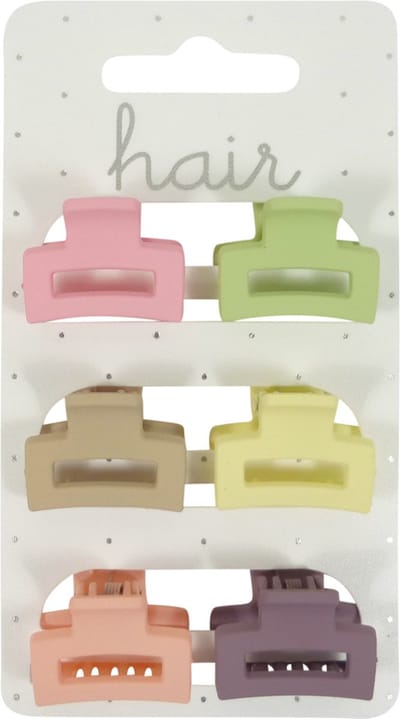 Haarklem - Kappersklem - Open Rechthoek 2.5cm - Mat Finish - Pastel Tinten