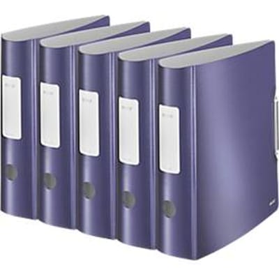 LEITZ® ordner Active Style, A4, rugbreedte 82 mm, 5 stuks, titaniumblauw