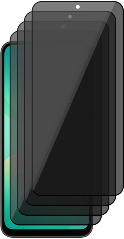 Privacy Screenprotector geschikt voor Samsung Galaxy A17 5G / A26 / A16 - 4x Volledig Dekkend Glas Screen Protector