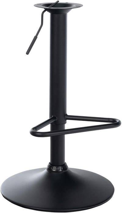 CLP Vervangend frame voor barkruk 10 x 10 cm gatenafstand, in hoogte verstelbaar, met voetsteun zwart