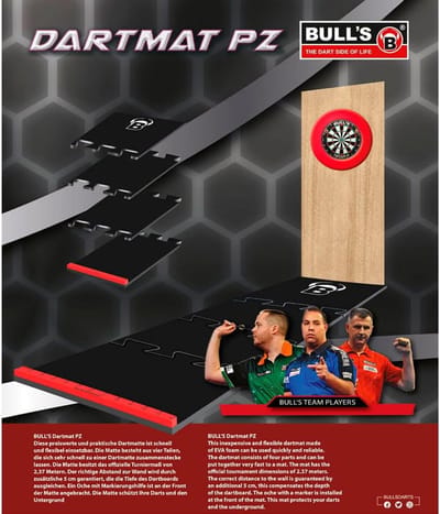 Dartmat - Vloerbeschermer - Spel Beschermen - Modulair Ontwerp - 237m Lengte - Zwart
