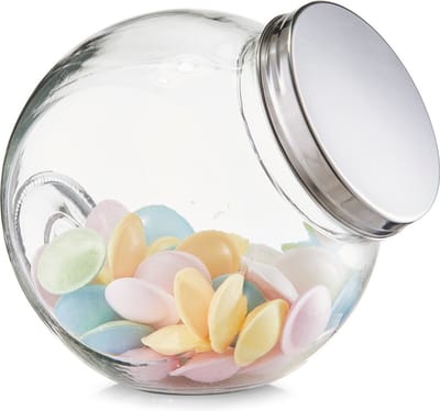 Zeller keuken voorraadpot/snoeppot Candystore - rond met deksel - 2900 ml - 19 x 13,5 x 19 cm