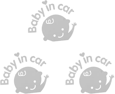Dailygoods- Baby in Car Sticker - Reflectief - Waterdicht - Zelfklevend - Veiligheidswaarschuwing - Auto Accessoires - Eenvoudig aan te brengen