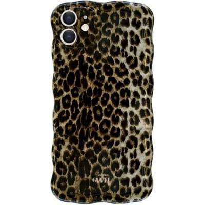 xoxo Wildhearts Glossy Wavy Case Wild Soul telefoonhoesje - Geschikt voor iPhone 11 - Golvend hoesje - Glimmende silicone case met golven - Vlekbestendig - Luipaard / Tijgerprint hoesje