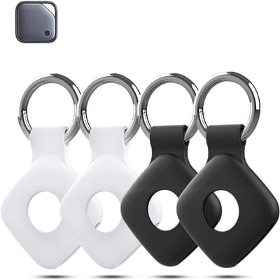 Beschermhoesjes Set - Tracker Covers - Tracker Bescherming - Schok- en Krasbestendig - 4 Stuks - Zwart Wit