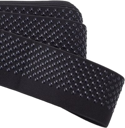 Anti-slip Silicone Elastic Gripper Tape voor Kleding, 51mm Breed, Zwart, Ideaal voor Naai Projecten, 6M/6.5 Yards