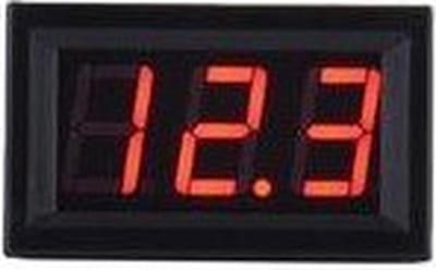 Inbouw voltmeter 0-300V DC Rood