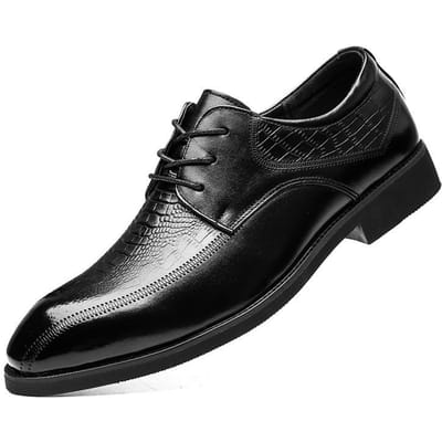 Herenschoenen Bovenlaag Rundleer Reliëf Veters Handgemaakte Leren Schoenen Heren Brits Casual Zakelijk Kleding Leren Schoenen Herenmode 44