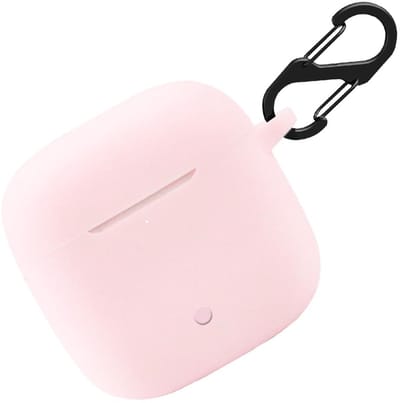 Solidchoice - Dailygoody - Siliconen hoesje - Beschermhoes - Stootvast en wasbaar - Roze - Sleutelhanger - Geschikt voor Xiaomi Redmi Buds 3 - Premium kwaliteit
