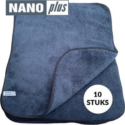 10xNanodoek/Nanoplus/Vaatdoek/36x31/Zwart