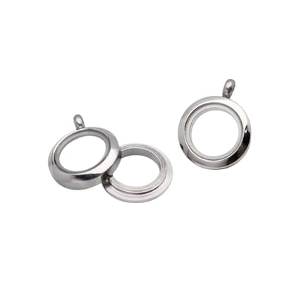 Aramat Jewels | Gedenkhangers | Kleine Ronde Ashanger RVS Zilverkleurig – 15mm Subtiel Gedenksieraad | | | |15mm | Staal | Volwassenen | Verkleurd niet