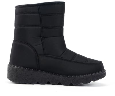 Sneeuwlaarzen - Snowboots - Winterlaarzen - Waterdichte sneeuwlaarzen - Snowboots Dames - Warme sneeuwlaarzen met fleece voering - Sneeuwlaarzen voor buiten - Antislipzool - Winter Sneeuwlaars Dames - Zwart - Maat 37