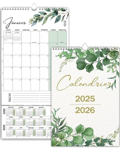 Dailygoods- Koelkastkalender Magnetisch - Maandkalender 2025/2026 - Planner - Organizer - Familieplanner - Perfect voor Thuis/Kantoor